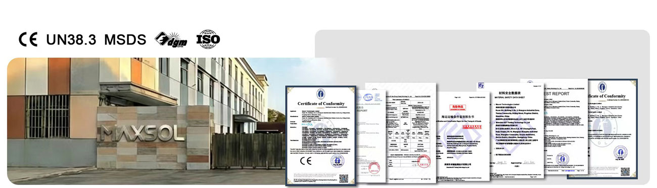 Maxsol-certificeringen en octrooien