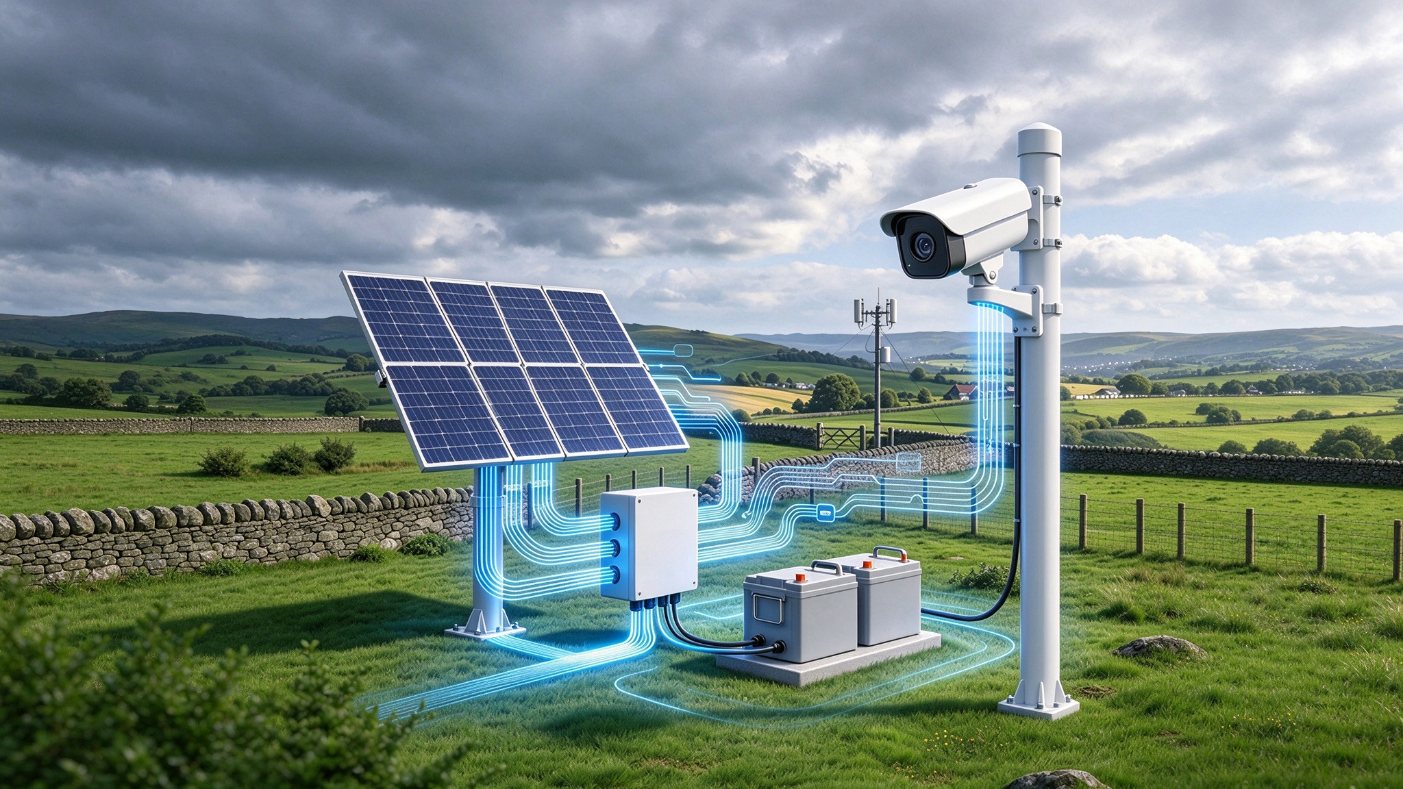 CCTV op zonne-energie voor afgelegen locaties bouwen