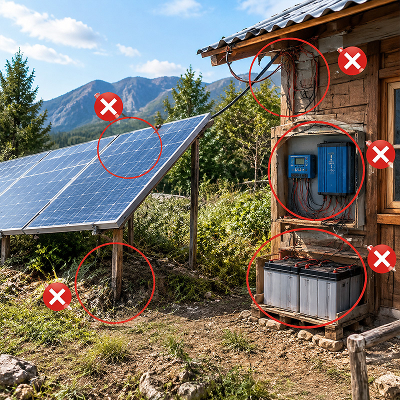 Off-grid zonne-energie: ontwerpfouten opsporen