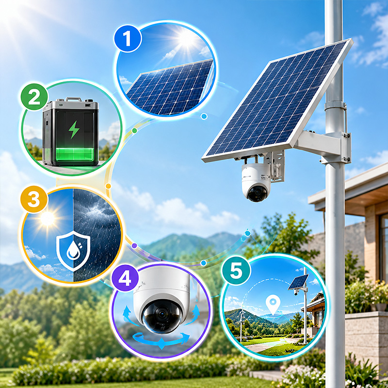 Zonnevoedingssysteem voor buiten kiezen: vijf factoren