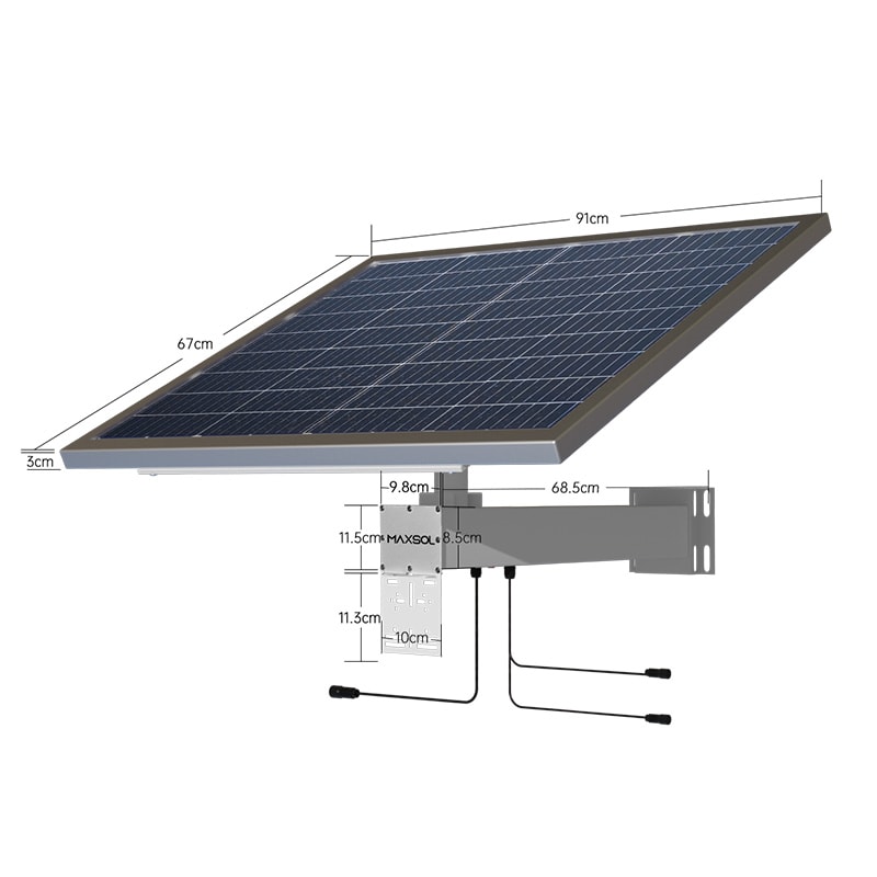 Maxsol CS12060 zonne-energiesysteem met 120W zonnepaneel en 768Wh LiFePO4-accu