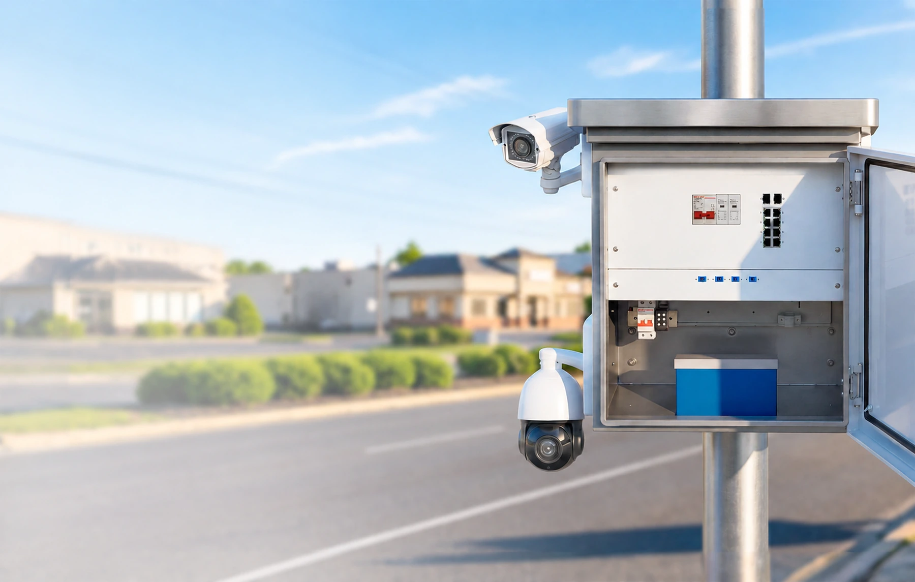Slimme industriële PoE-kast voor buitennetwerken
